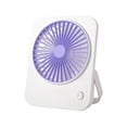 thumbnail image 2 of Desktop Mini Fan, Battery Powered Portable Fan, Compact Personal Fan for Office Desk, Quiet Cooling Fan, Purple, QFL, 2 of 7