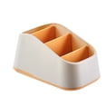thumbnail image 1 of Yellow Multi Compartment Plastic Desk Organizer For Stationery Office Supplies Pencils Cards Small Storage Container Compact #S3gOS, 1 of 6