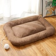 Wzzjkit Dog Bed, Pet Mat Winter Dog Mat Warm Thickened Cats Sleeping Mat Blanket Cats Litter Four Seasons Universal Cotton Filled Pet Mat Pet Supplies
