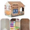 thumbnail image 3 of lionlar Cardboard Cat Scratcher Scratch Pad Reversible and Replaceable Shaped Cat Lounge Brown, 3 of 9