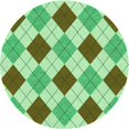 thumbnail image 1 of Ahgly Company Machine Washable Indoor Round Transitional Green Area Rugs, 3' Round, 1 of 7