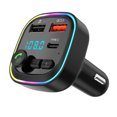 thumbnail image 3 of cpengpj Clearance Car Bluetooth 5.0 Wireless Handsfree Car FM Transmitter Receiver Radio MP3 Adapter Player 2 USB+PD Charger Kit, 3 of 9