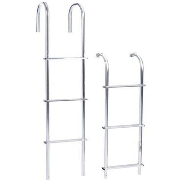 Surco Échelle de Porte Arrière 502L Antidérapante Tubulaire; 7 Échelons; Hauteur 84 Pouces; Électropolie; Argent; Aluminium