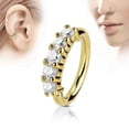 thumbnail image 1 of Vintage Crystal Rhinestone Hoop Nose Ring Punk Nose Crystal rhinestone nose ring Clip Nostril Hoop Nose Hoop Ring Body Piercing Jewelry, 1 of 2