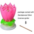 thumbnail image 4 of LAICAIW 5PCS Set Romantic Music Birthday Candle Two Layers with 14 Small Candles Musical Lotus Rotating Happy Birthday Flower Candle (White,Yellow,Purple,Pink,Blue), 4 of 4