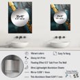 thumbnail image 4 of Designart "Aura of Gold and Green in Abstract Marble II" Abstract Marble Mirror Wall Decor - Modern Gold Abstract Mirror Wall Art For Bathroom - 40" x 30" Inch, 4 of 5