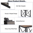thumbnail image 2 of Gymax 3PCS Rattan Furniture Set Acacia Wood Coffee Table & 2 Chairs Backyard Patio, 2 of 4
