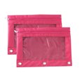 thumbnail image 2 of Dvruxg 2 Pcs Trousse à Crayons, Trousse à Crayons Trois Trous Fermeture Éclair Simple Sac de Rangement Transparent en PVC, Grande Capacité Trousse à Crayons avec Fermeture Éclair Classeur Transparent, 2 of 5
