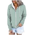 thumbnail image 4 of Timegard Sweatshirts for Women Drawstring Hoodies Pullover Top Fall Casual Loose Cardigan with Pockets, 4 of 4