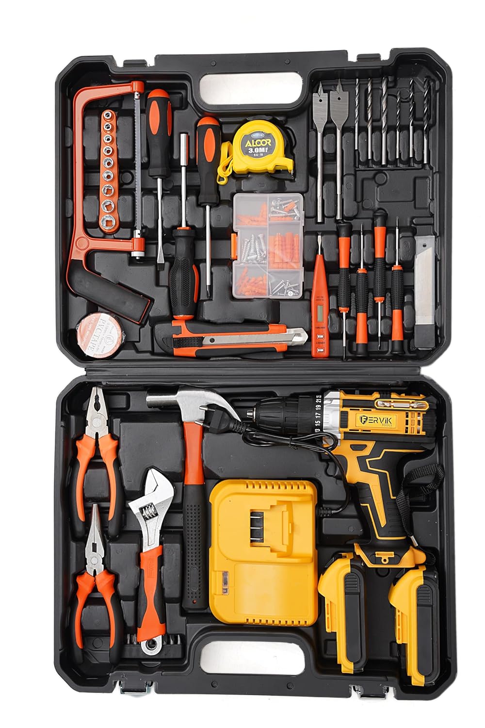 21v Cordless Drill Machine Cum Screwdriver | 2x 1.5ah Li-Ion Batteries | Torque 25+1 | 2 Speed Driver | Handheld Drills - Cordless Drill, 2battery & Charger With Accessories, Durable
