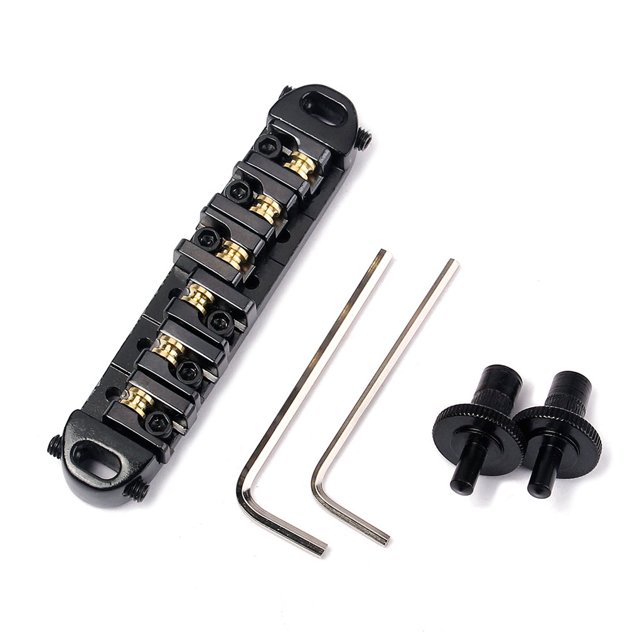 Electric Guitar Rollers Bridge Musical Saddle Replacement Instrument Saddle Repairing Maintenance Parts Wrench Set Accessories Professionals Silver