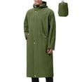 thumbnail image 2 of Frostluinai Manteau de Pluie Long pour Homme Coupe-Vent Imperméable Léger Pliable Course Randonnée Cyclisme Golf Manteau de Pluie avec Capuchon, 2 of 10