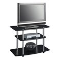 thumbnail image 3 of Convenience Concepts Designs2Go Three-Tier TV Stand in Black Wood Finish, 3 of 6