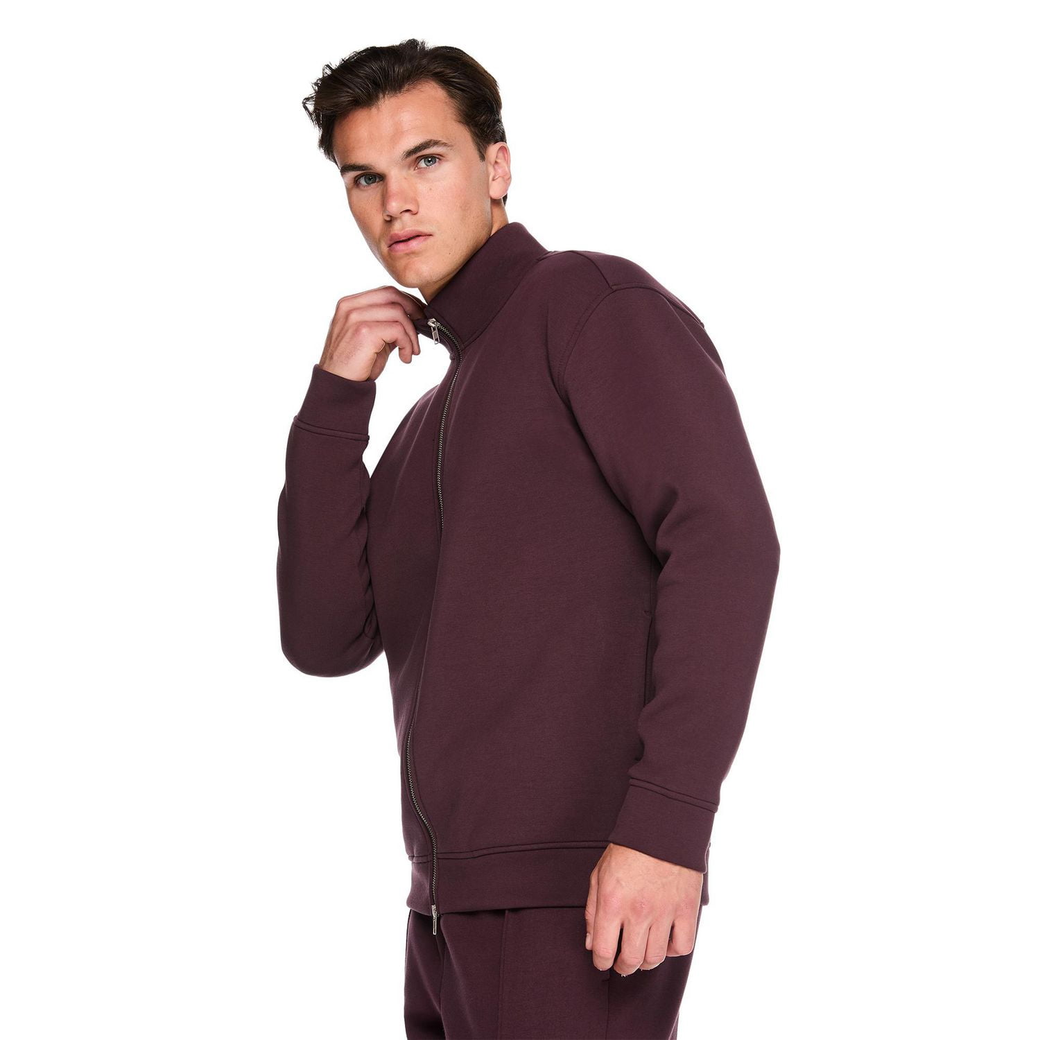Chandail en tricot doux zippé sur la longueur George pour hommes