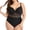 Black, variant on Aofa Women Plus Size One Piece Swimsuits Tummy Control Bathing Suit Front Crossover Swimwear Strapless Monokinis