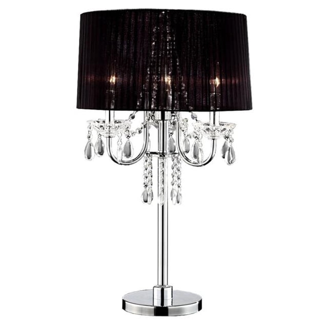 Ore Meubles K-5111T Lampe de Table en Cristal de 27.5 Po