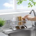 thumbnail image 1 of Sponge Holder For Kitchen Sink, Sink Caddy, Sponge Rack Kitchen Sink Organizer Stainless Steel Kitchen Soap Dispenser Organizer Kitchen And Bathroom Sink Shelves, 1 of 9