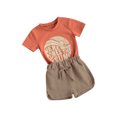 thumbnail image 2 of EYIIYE Haut à Manches Courtes en Coton et Lin pour Bébé Garçon + Shorts, 2 of 8