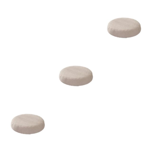 maskred Housses de Coussin Rondes pour Tabouret Confortable Housses de Siège en Polyester Imperméabilisation Douce Kaki 3Set