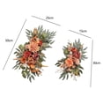 thumbnail image 3 of 2Pcs Artificial Flower Swag Wedding Arch Wreath for Ceremony Wall Farmhouse Orange, 3 of 8