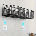 thumbnail image 4 of 1pc Large Storage Iron Basket With 2 Traceless Hooks - Wall-mounted Storage Basket,, 4 of 5