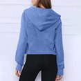 thumbnail image 5 of Half Zip Sweatshirt Women Plus Size Fleece Cropped Hoodies Pullover Fall Winter Warm Tops, 5 of 5