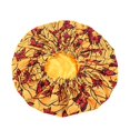 thumbnail image 1 of Women African Floral Print  Cap Double Layer Wide Band Sleep Makeup Bonnet, 1 of 10
