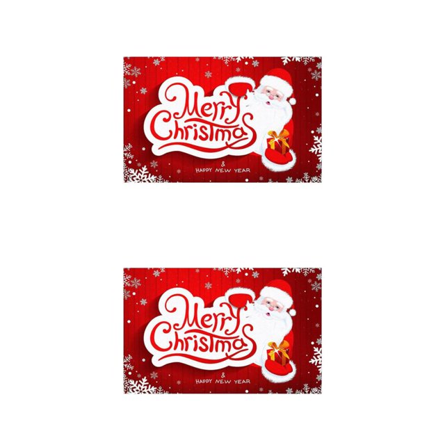 Maytalsory Soft And Comfortable Christmas Doormats Water Absorption For Easy To Clean merry christmas 2Set