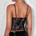 thumbnail image 4 of Bras for Women, Womens Solid Color Lace Suspender Wrapped Around Chest Waist And Backless Bra With Transparent Mesh And Zipper Closure, 4 of 4