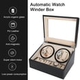 thumbnail image 4 of Garosa Remontoir de Montre pour 4 Montres Automatiques + Boîtier de Rangement pour Montre à 6 Compartiments Moteur Silencieux Rotation Multiple, Remontoir Automatique, Remontoir de Montre 4, 4 of 7