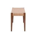 thumbnail image 3 of Pemberly Row Banc Moderne en Bois/cordes Naturelles de 18 Pouces en Brun Chaud, 3 of 8
