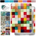 thumbnail image 1 of iPad Mini 5th Gen 2019 7.9 Inch [ Mini 5 ] A2133 A2124 A2126 MUXH2LL/A MUXF2LL/A MUXG2LL/A Shock Proof Magnetic Dual Angle Stand with Honeycomb Pattern Printed Cover - Color Grid, 1 of 8
