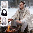 thumbnail image 1 of Bowayaoa Cache-Oreilles Bluetooth Casque Sans Fil avec Micro, Cache-Oreilles Chauds pour l'Hiver, Écouteurs Réducteurs de Bruit pour la Musique, Casque de Sport Pliable pour Usage Intérieur Extérieur, 1 of 7