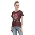 thumbnail image 4 of Women's Basic Short Sleeve T-Shirt One Piece Chopper, 4 of 6