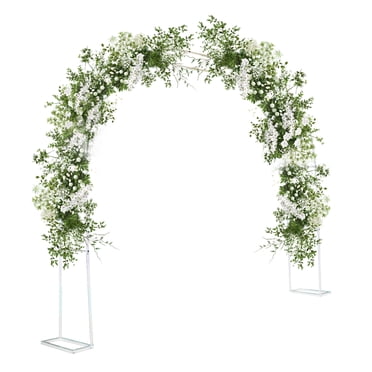 Garden Arch Trellis for Climbing Plants, 9.8 FTx7.2 FT Metal Arch Frame, Archway Outdoor Garden Arbors Arches for Halloween Christmas Birthday Party Decoration