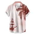 thumbnail image 1 of Weiqiqre Men's T-shirts Loose Fit, Floral Print Tropical Button Down Shirts, 1 of 3