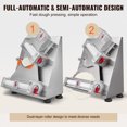 thumbnail image 2 of KFFKFF Automatic Pizza Dough Sheeter, 3-12 Inch, 370W, Electric Dough Roller, Up to 260 Pizzas/Hour, Adjustable Stainless Steel Pasta Roller Machine for Commercial Use, 2 of 9