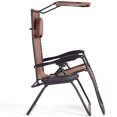 thumbnail image 4 of Patiojoy Recling Zero Gravity Chair with Drink Tray & Sunshade, Brown, 4 of 5