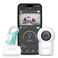 thumbnail image 1 of Sense-U Baby Sock Shoe Bundle Smart Baby Monitor: Sock Shoe Plus 2.5K PTZ Camera - Track Heart Rate, Sleep Movement, Heartbeat, Pan-Tilt-Zoom Video, AI Cry Detection, Audio, 1 of 9