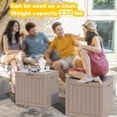 thumbnail image 4 of Coffre de Terrasse en Résine de 31 Gallons, Coffre de Rangement Extérieur Verrouillable pour Meubles, Outils de Jardin et Rangement d'Outils, Boîtes de Rangement Extérieures Étanches - Gris, 4 of 7