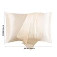 thumbnail image 3 of Silk Pillowcase for Hair and Skin Simulated Silk Pillowcase for Hair and Skin - Simulated Silk Pillowcase 2 Sets 20X26 Inches with Envelope Closure, Gift for Women Men, 3 of 5