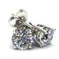 thumbnail image 1 of Boucles d'Oreilles Clous en Diamant Naturel Taille Brillante Ronde 1/3Ct en Or 14K avec Sertissage Panier, 1 of 2