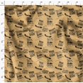 thumbnail image 4 of Soimoi Orange Poly Georgette Fabric Dream Chaser Text Printed Fabric 1 Yard 52 Inch Wide, 4 of 5