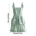 thumbnail image 3 of TopLLC Kitchen Gadgets, Kitchen Accessories, Kitchen Utensils, Kitchen Tool Waterproof Apron Corduroy Bib Apron Home Kitchen Apron Restaurant Work Clothes Cleaning Apron Dirt Resistants Ruffled Apron, 3 of 6