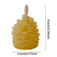 thumbnail image 2 of Desktop Desktop Ornament for Home with Flameless Timer Candle Real Wax Battery Operated for Holiday Indoor Use, 2 of 3