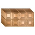 thumbnail image 1 of Fasade Portrait Vinyl 2ft x 4ft Glue Up Ceiling Panel Polished Copper 5 Pack, 1 of 5
