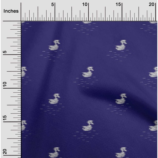 oneOone Cotton Cambric Fabric Duck Ikat Decor Fabric Printed BTY 56 Inch Wide