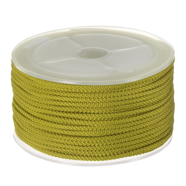 Unique Bargains Nylon Beading Thread Cord 2mm Extra Strong Braided Nylon String for Necklace Crafting 15M/49 Feet, Army Green