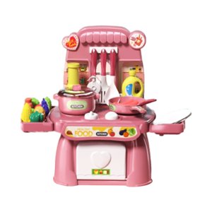 Kids Play Kitchen Toy Set With Simulated Cooking Utensils, Pretend Play House Toy For Preschoolers, 13.78 X 6.70 Inches