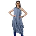 thumbnail image 2 of Moomaya Robe Kurti à une Épaule Imprimée pour Femme, Sans Manches, à Col Bénitier, Style Bohème, Tenue de Soirée de Designer, 2 of 7